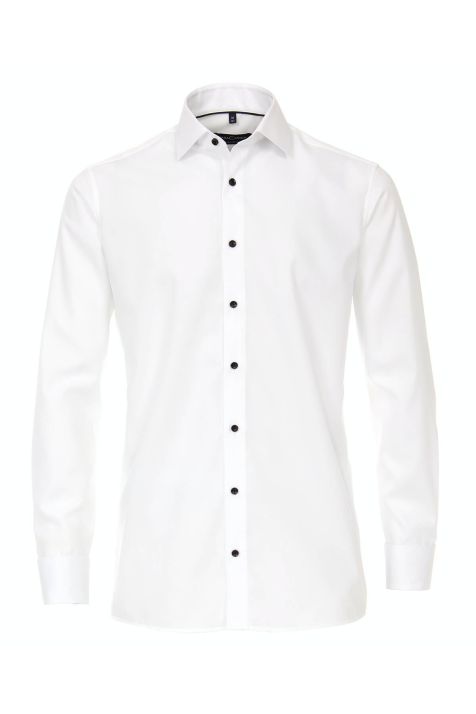 Camicia Uomo Casamoda Comfort No Stiro Tinta unita collo Francese Manica lunga