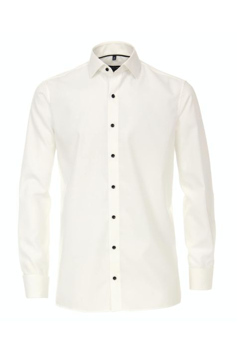 Camicia Uomo Casamoda Comfort No Stiro Tinta unita collo Francese Manica lunga