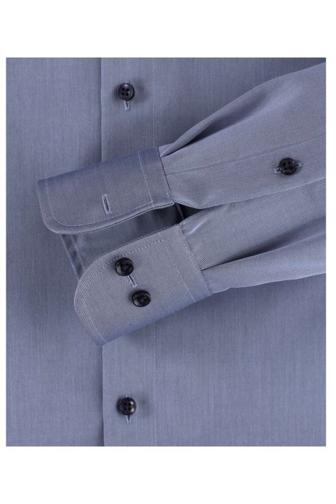 Camicia Uomo Casamoda Comfort No Stiro Tinta unita collo Francese Manica lunga