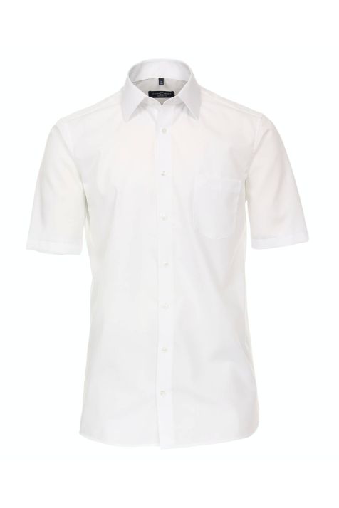 Camicia Uomo Casamoda Comfort No Stiro Tinta unita collo Francese Manica corta