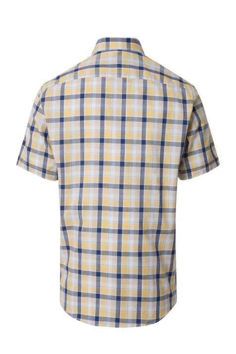 Camicia Uomo Casamoda Classic Quadri collo Button down Manica corta