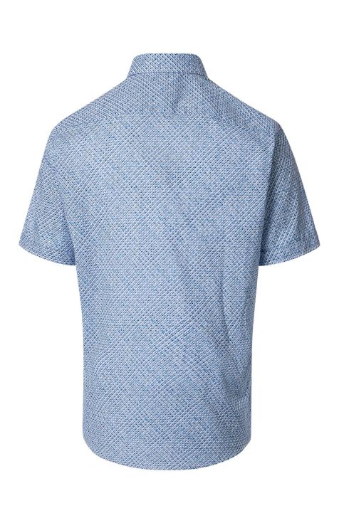Camicia Uomo Casamoda Classic Fantasia collo Italiano Manica corta