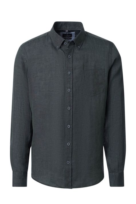 Camicia Uomo Casamoda Classic Tinta unita collo Button down Manica lunga