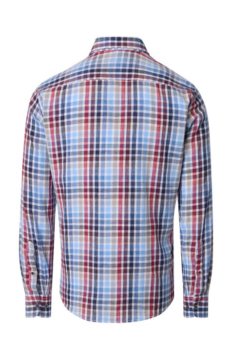 Camicia Uomo Casamoda Classic Quadri collo Button down Manica lunga
