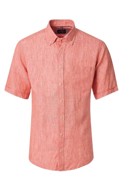 Camicia Uomo Casamoda Classic Tinta unita collo Button down Manica corta