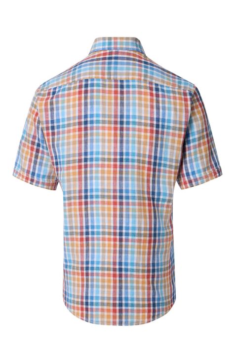 Camicia Uomo Casamoda Classic Quadri collo Button down Manica corta