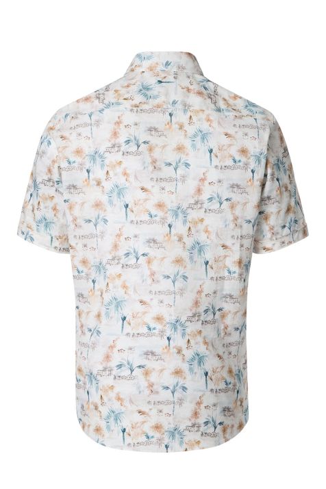 Camicia Uomo Casamoda Classic Fantasia collo Italiano Manica corta