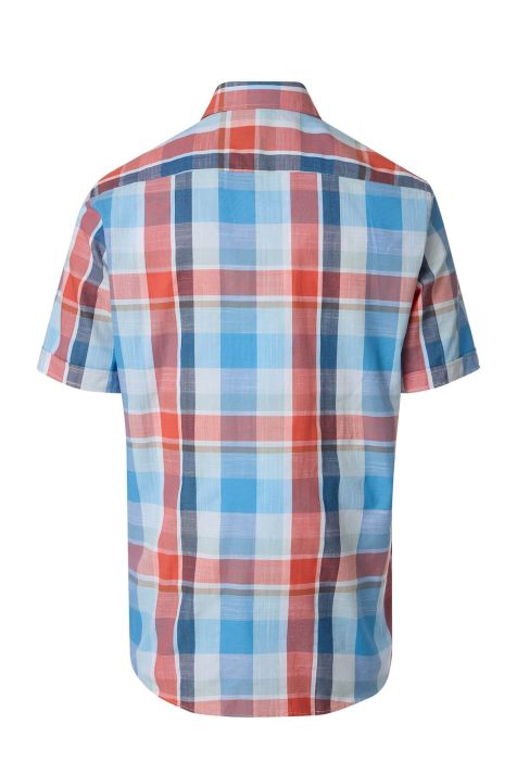 Camicia Uomo Casamoda Classic Quadri collo Italiano Manica corta