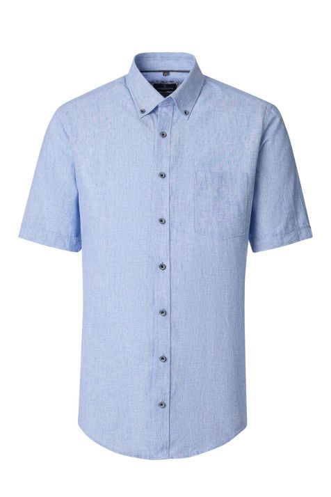 Camicia Uomo Casamoda Classic Tinta unita collo Button down Manica corta