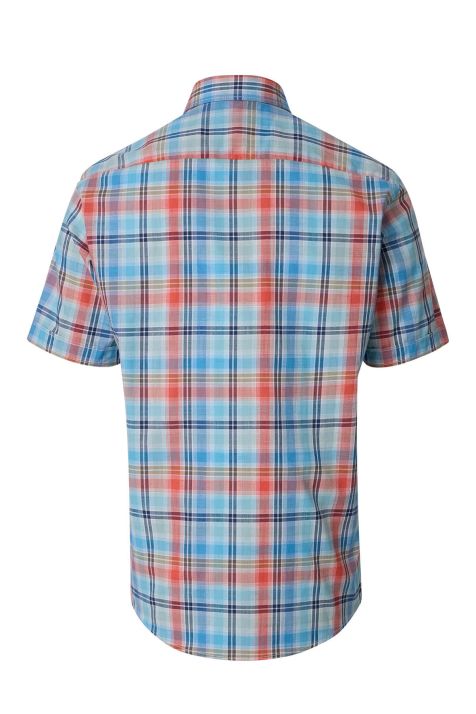 Camicia Uomo Casamoda Classic Quadri collo Italiano Manica corta