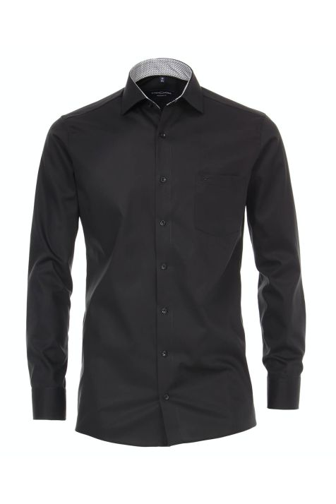 Camicia Uomo Casamoda Regular No Stiro Tinta unita collo Francese Manica lunga