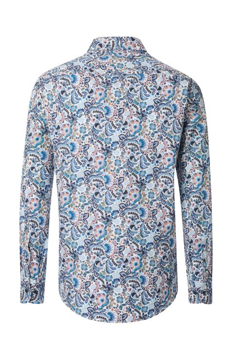 Camicia Uomo Casamoda Classic Fantasia collo Button down Manica lunga
