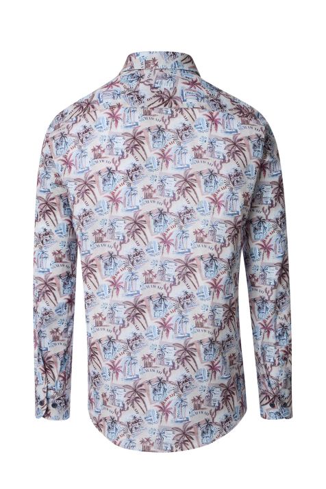 Camicia Uomo Casamoda Classic Fantasia collo Button down Manica lunga