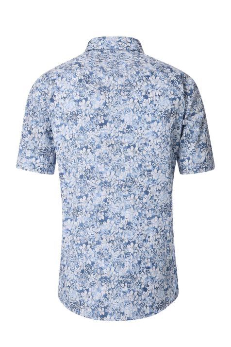 Camicia Uomo Casamoda Classic Fantasia collo Button down Manica corta