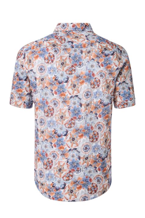 Camicia Uomo Casamoda Classic Fantasia collo Italiano Manica corta
