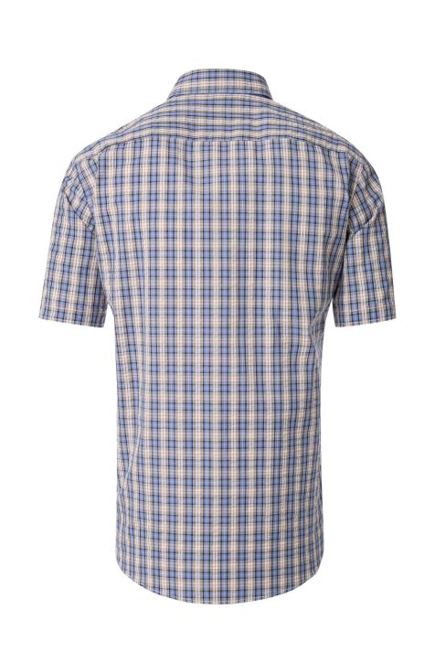 Camicia Uomo Casamoda Comfort Quadri collo Button down Manica corta