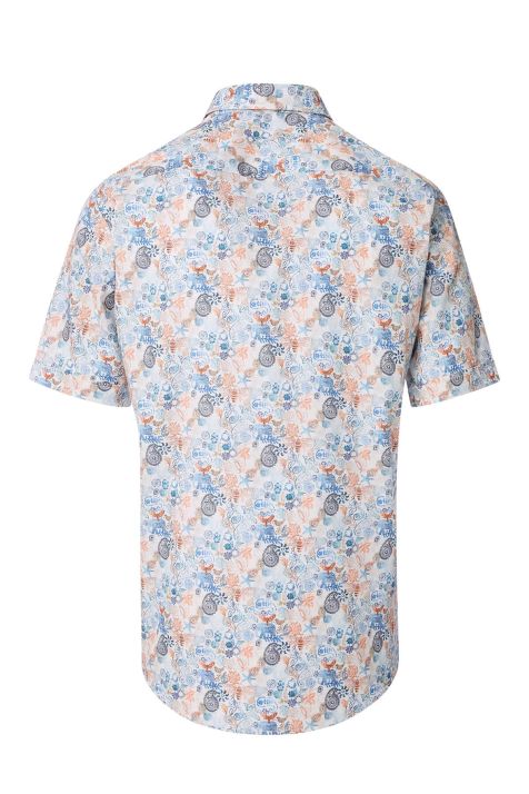 Camicia Uomo Casamoda Comfort Fantasia collo Italiano Manica corta