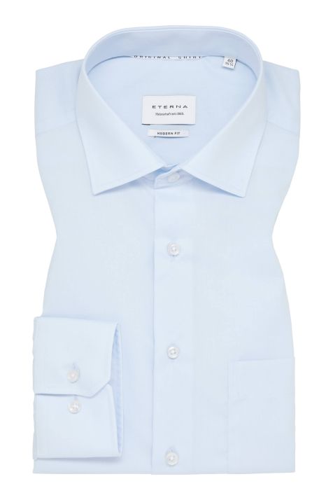 Camicia Uomo Eterna Classic No Stiro Manica lunga