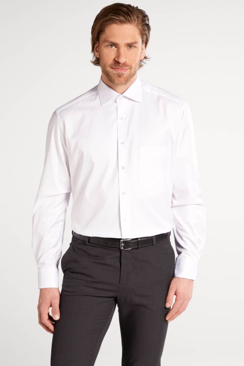 Camicia Uomo Eterna Comfort No Stiro collo Italiano Manica lunga