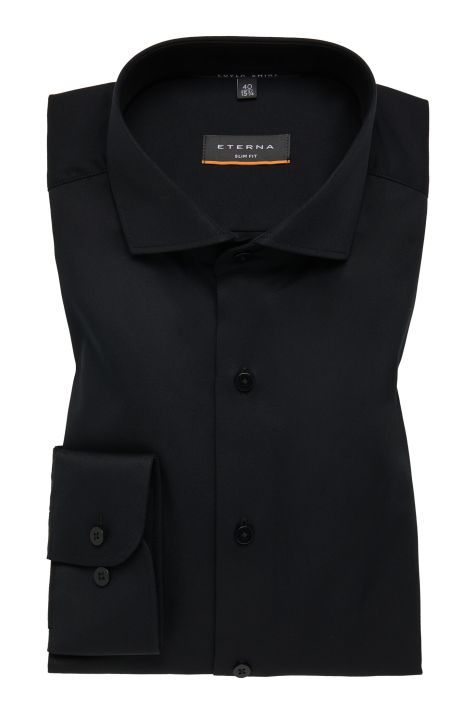 Camicia Uomo Eterna Slim No Stiro Manica lunga