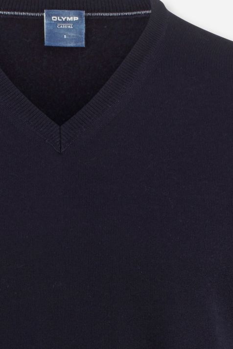 Maglia Uomo Olymp Collo v Classic Tinta unita 100% lana
