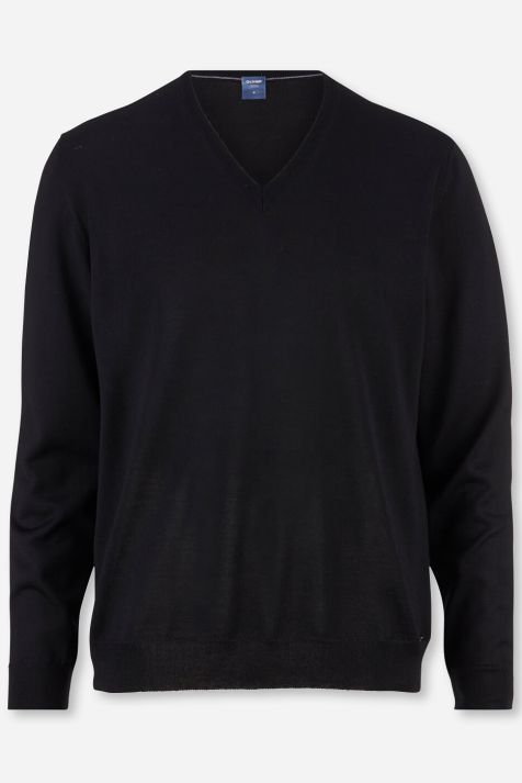 Maglia Uomo Olymp Collo v Classic Tinta unita 100% lana