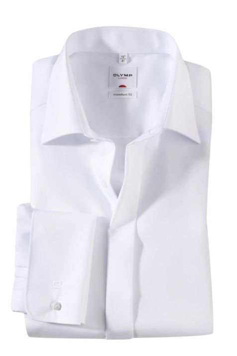 Camicia Uomo Olymp Comfort No Stiro Tinta unita collo Italiano Manica lunga