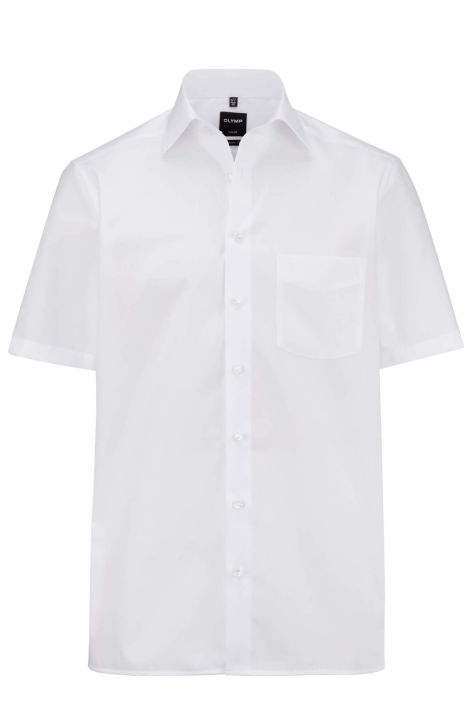 Camicia Uomo Olymp Classic No Stiro Tinta unita collo Italiano Manica corta