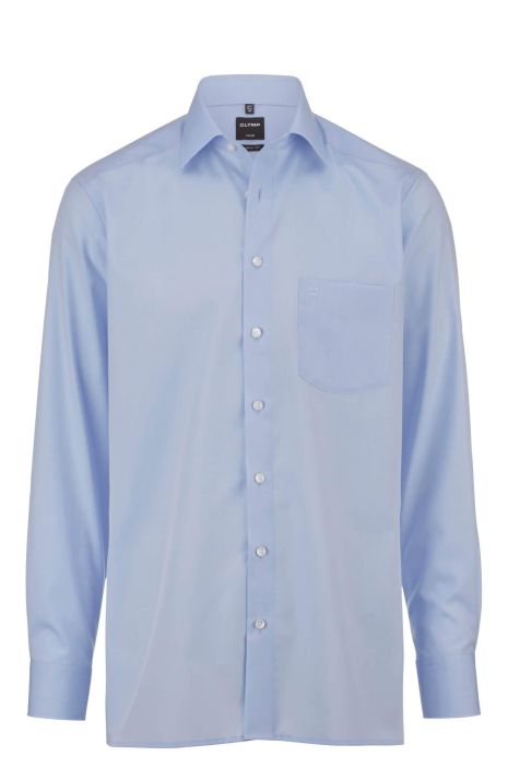Camicia Uomo Olymp Classic No Stiro Tinta unita collo Italiano Manica lunga