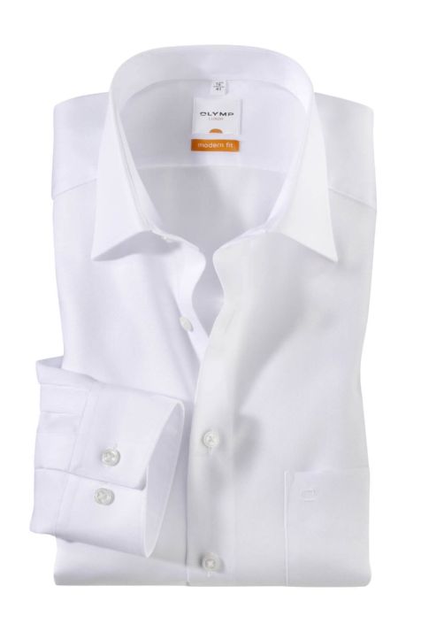 Camicia Uomo Olymp Classic No Stiro Tinta unita collo Italiano Manica lunga