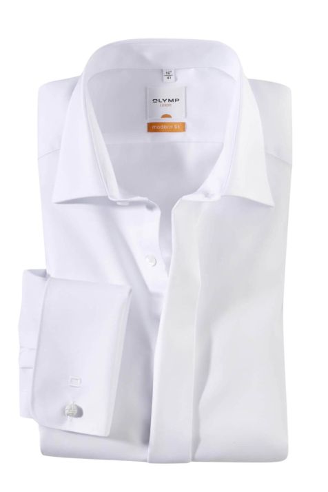 Camicia Uomo Olymp Classic No Stiro Tinta unita collo Italiano Manica lunga