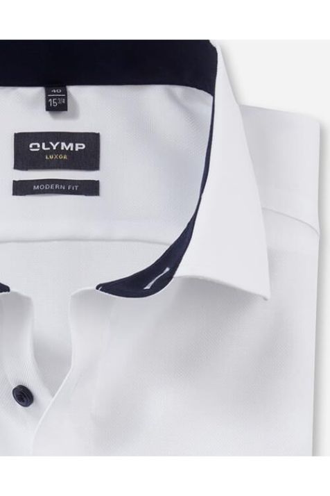 Camicia Uomo Olymp Classic Tinta unita collo Francese Manica corta