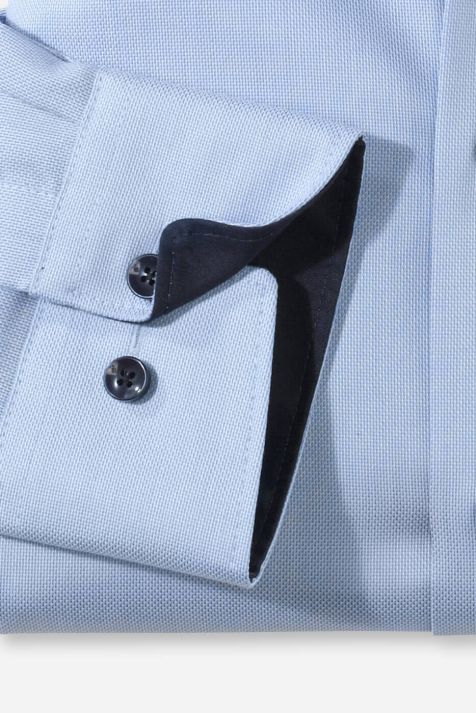 Camicia Uomo Olymp Classic No Stiro Tinta unita 100% cotone collo Francese Manica lunga