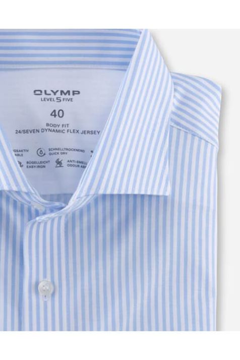 Camicia Uomo Olymp Regular Righe collo Italiano Manica lunga