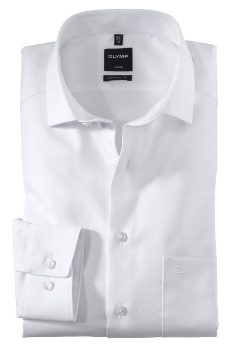 Camicia Uomo Olymp Classic No Stiro Tinta unita collo Italiano Manica lunga