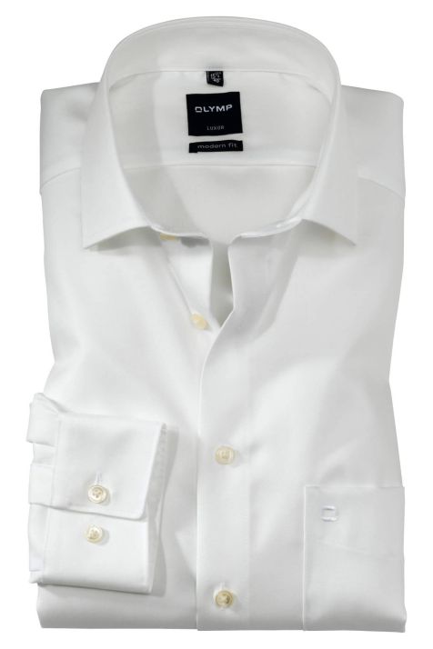 Camicia Uomo Olymp Classic No Stiro Tinta unita collo Italiano Manica lunga