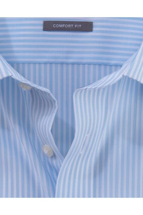 Camicia Uomo Olymp Comfort Righe collo Francese Manica lunga