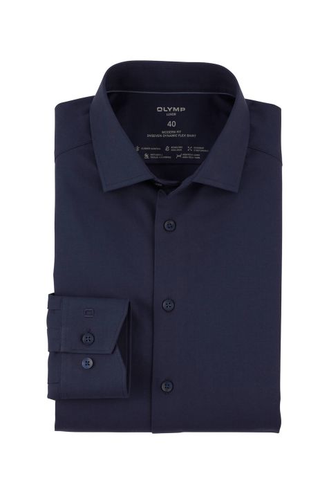 Camicia Uomo Olymp Classic Tinta unita collo Francese Manica lunga