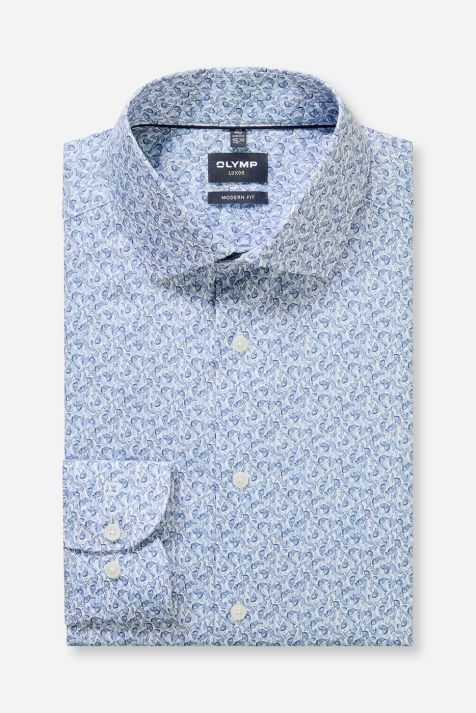 Camicia Uomo Olymp Classic Fantasia collo Francese Manica lunga