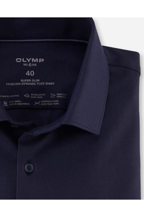 Camicia Uomo Olymp Slim Tinta unita collo Francese Manica lunga