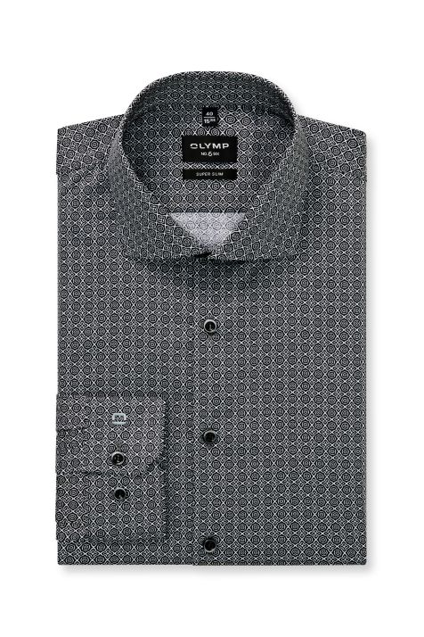 Camicia Uomo Olymp Slim Fantasia collo Francese Manica lunga