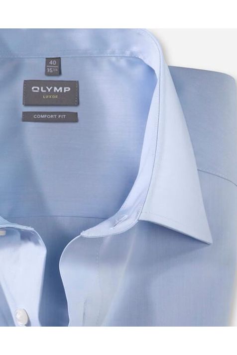 Camicia Uomo Olymp Comfort Tinta unita collo Francese Manica corta