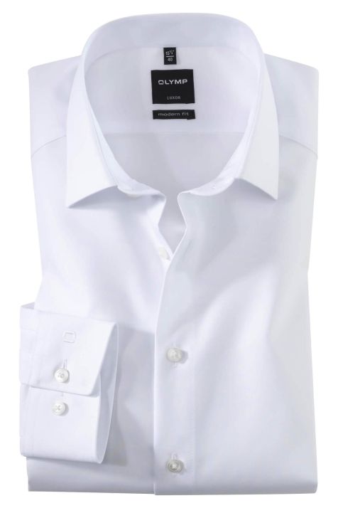 Camicia Uomo Olymp Classic No Stiro Tinta unita collo Italiano Manica lunga