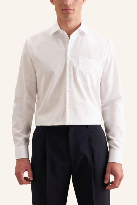 Camicia Uomo Seidensticker Regular No Stiro Tinta unita collo Italiano