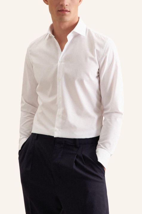 Camicia Uomo Seidensticker Regular No Stiro Tinta unita collo Italiano