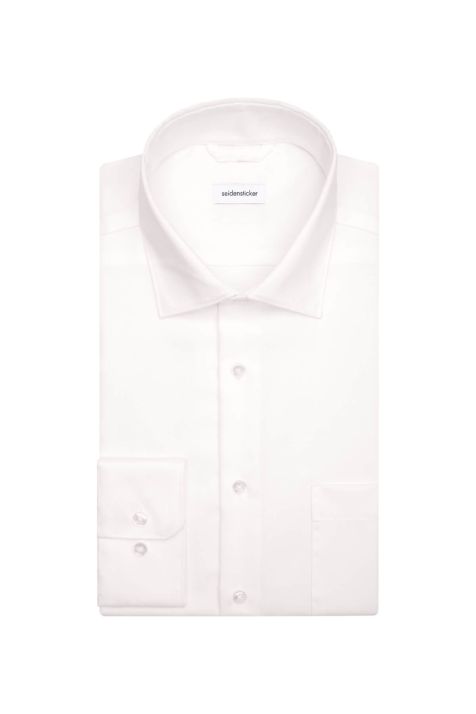 Camicia Uomo Seidensticker Regular No Stiro Tinta unita collo Italiano Manica lunga