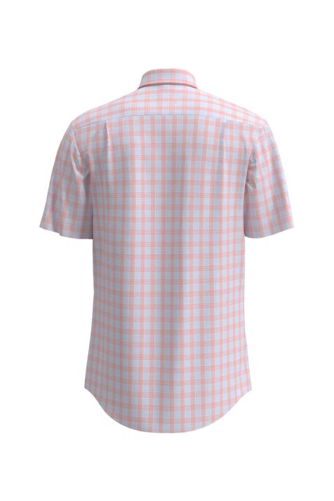 Camicia Uomo Seidensticker Regular No Stiro Quadri collo Button down Manica corta