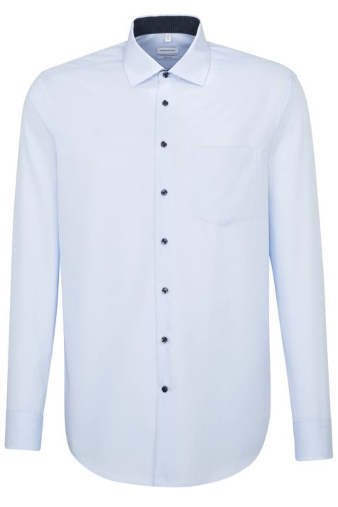Camicia Uomo Seidensticker Regular No Stiro Tinta unita collo Italiano