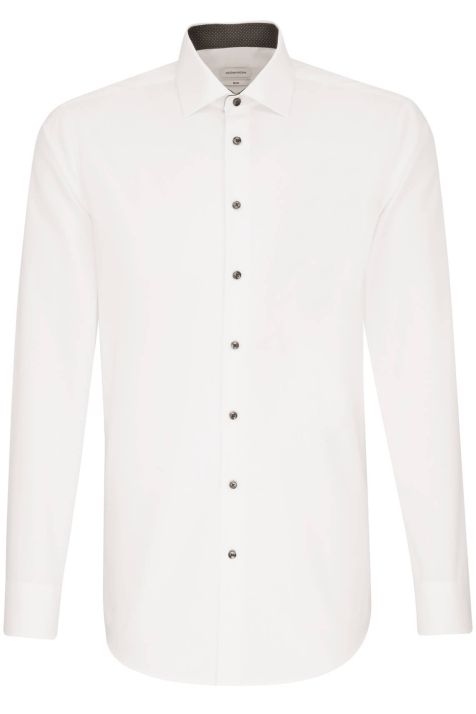 Camicia Uomo Seidensticker Regular No Stiro Tinta unita collo Italiano