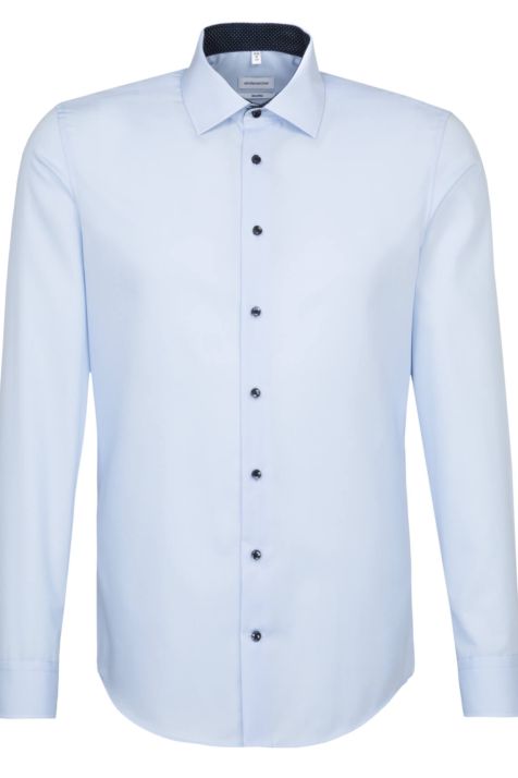 Camicia Uomo Seidensticker Regular No Stiro Tinta unita collo Italiano